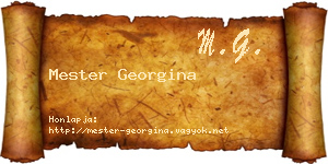 Mester Georgina névjegykártya